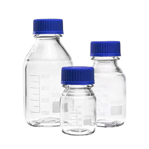 Atacado azul parafuso transparente laboratório vidro mídia reagente garrafa - Product Image 3