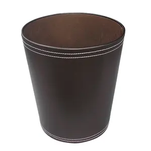 Hotel room kitchen cylinder leather wooden car trash bin storage