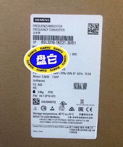 6SL3210 1KE21 3UB1 380 480V 3 เฟส ไม่มีตัวกรอง คอนโทรลเลอร์ควบคุมความเร็วมอเตอร์อุตสาหกรรมแบบไม่มีเซนเซอร์ - Product Image 3
