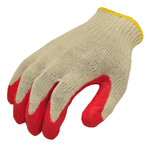 Guantes recubiertos de Palma de látex arrugados con carcasa de algodón y poliéster para trabajo de seguridad de sitio de jardín de punto de granjero con logotipo personalizado precio al por mayor - Product Image 5