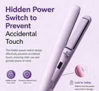 Styler électrique multifonctionnel pour cheveux 2-en-1, fer à lisser en céramique, affichage de la température LCD, température réglable, chauffage rapide