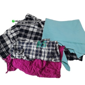 Trapos de limpieza industrial Paquete de 25kg Pacas Color usado Camiseta Trapos Trapo de algodón para limpiar - Product Image 3