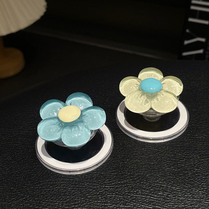 Support de téléphone magnétique de bureau motif floral style frais, tendance Instagram estivale, avec autocollant télescopique super résistant - Product Image 4