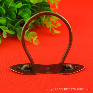 Poignée de meuble en forme d'anneau 98 mm x 28 mm en fer style antique pour armoire et boîte en bois, durable - Product Image 3