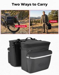 Bolsa Térmica Impermeable para <span class=keywords><strong>Bicicleta</strong></span>, Bolsa de Almacenamiento para Portaequipajes Trasero con Soporte para Botella de Agua - Product Image 5