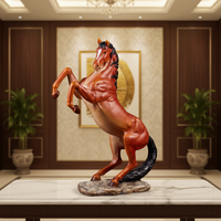 Statue de cheval en fibre de verre, sculpture artisanale en résine, décoration intérieure moderne européenne pour la maison, accessoires pour meuble à vin