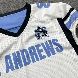 Maillot de football américain streetwear personnalisé, imprimé par sublimation, en maille polyester respirante, pour jeunes et hommes - Product Image 4