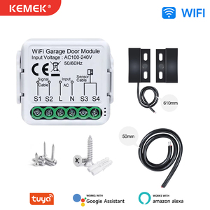 Interruptor WiFi AC 100-240V con Función de Temporizador para Abridor de Puerta de Garaje, Módulo de Relé DIY para Hogar Inteligente Tuya - Product Image 1