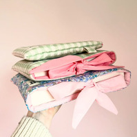 Pochette de protection pour livre faite à la main avec nœud, motif floral, housse matelassée pour Bible, couverture de livre, LOGO personnalisé