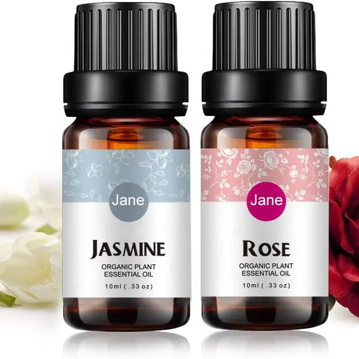 Aceite esencial de jazmín Rosa 100% aceite de jazmín aromático orgánico Natural puro para difusor masaje Reparación de eliminación de cicatrices en la piel