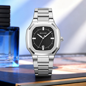 Reloj de Pulsera de Cuarzo de Lujo para Hombre, Personalizado OEM/ODM, Correa de Acero Inoxidable, Esfera Octogonal, Visualización Analógica de Fecha, Resistente al Agua, para Negocios - Product Image 3