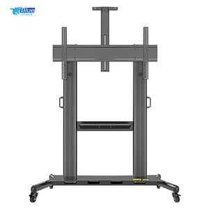 Support <span class=keywords><strong>TV</strong></span> robuste en acier laminé à froid, chariot rétractable à double verrouillage pour téléviseurs grand écran 60-100 pouces, support <span class=keywords><strong>TV</strong></span> stable - Product Image 2
