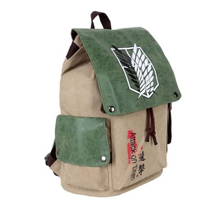 กระเป๋าเป้อะนิเมะ <span class=keywords><strong>Attack</strong></span> <span class=keywords><strong>On</strong></span> <span class=keywords><strong>Titan</strong></span>,กระเป๋าเป้สะพายหลังผ้าใบลายการ์ตูนสำหรับนักเรียนหญิงและชาย - Product Image 2