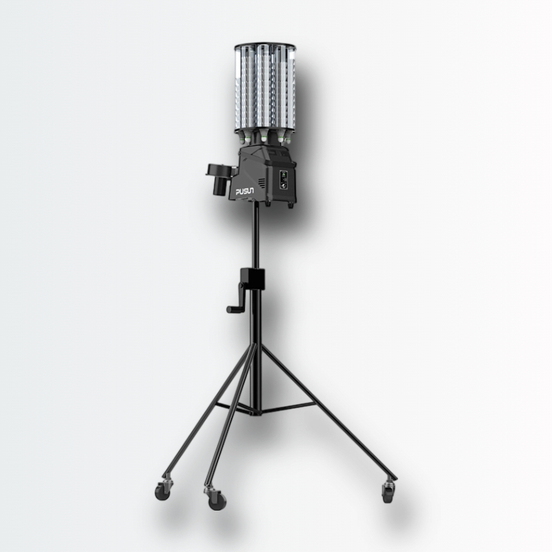 PUSUN PB 6001 Pro High Performance Badminton Machine 180 Shuttle Capacity 20 140 km h Max 12 Meter Range