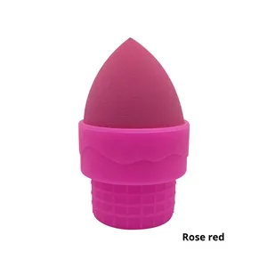 Scatola porta spugne e piumini da trucco in silicone quadrata, stile nordico, porta beauty blender - Product Image 3