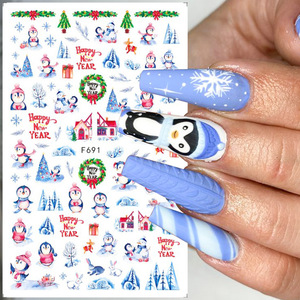 Top Seller Christmas <strong>Nail</strong> Sticker Pumpkin <strong>Jack</strong> O Lantern Skull Ghost Self Adhesive <strong>Nail</strong> Art Decal Halloween <strong>Nail</strong> Stickers - Product Image 1