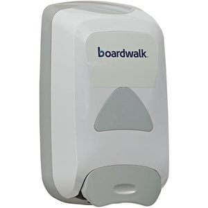 6,1 pouces. X 10,6 pouces X 5.1 In. Distributeur de savon liquide gris 1250 mL - Boardwalk 6754-06-GCE00VL - Product Image 3