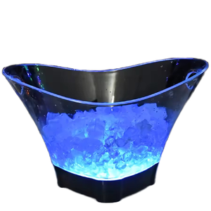 OEM Seau à glace en plastique avec éclairage à couleurs changeantes et à design moderne personnalisé à DEL pour les boissons - Product Image 1