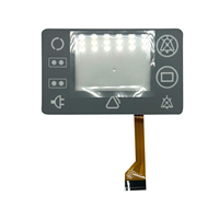 Clavier matriciel à membrane étanche avec bordure scellée, touches en relief personnalisées