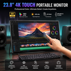 Monitor Portátil de 23.8 Pulgadas, Pantalla IPS 4K Táctil de 10 Puntos, Pantalla Externa para Portátil, Consolas de Juegos - Product Image 2