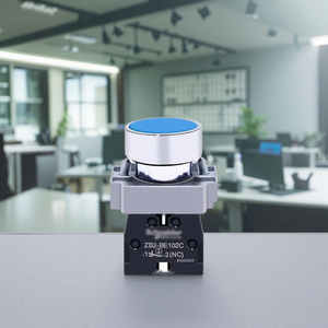 Interrupteur à bouton plat en métal de 22 mm XB2BA31C à réinitialisation automatique vert ZB2-BE101C Normalement ouvert Normalement fermé - Product Image 5