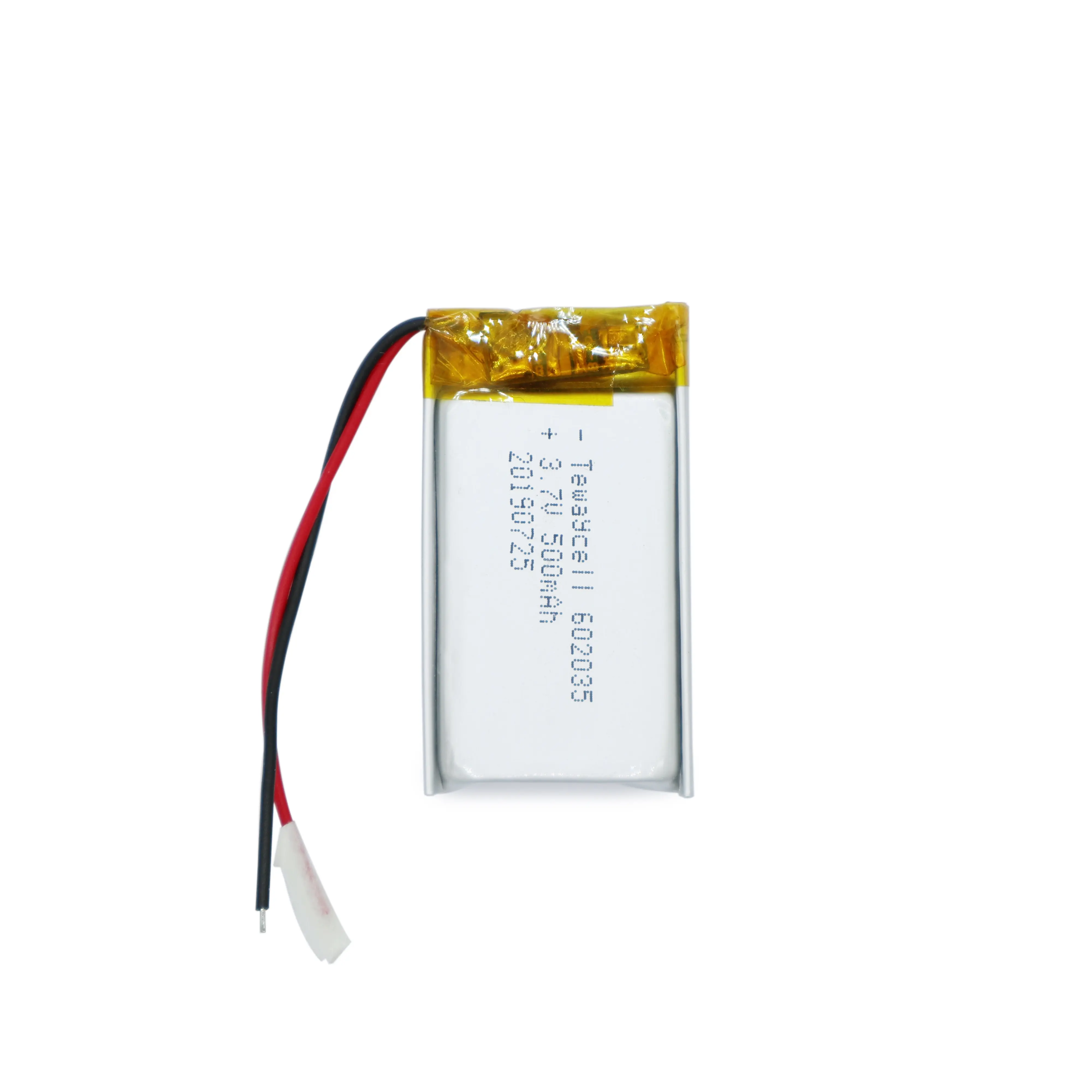 Rechargeable lithium ion battery cell 602035 3.7v 500mah li ion battery with BMS
