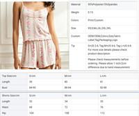 Ensemble de pyjama pour femmes QINSI, imprimé floral rayé personnalisé, été, sexy, 2 pièces, vêtements de maison doux, débardeur et short, vêtements de nuit