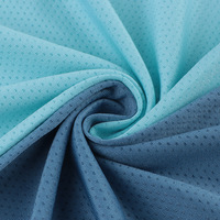 Tissu en maille œil-de-perdrix tricoté chaîne, séchage rapide, respirant, 150 GSM, 95 % polyester, 5 % élasthanne, teint, pour T-shirt d'été
