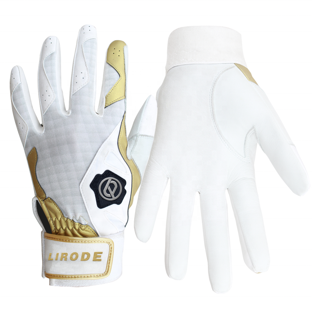 Durable Genuine Leather Fastpitch Softball Gloves Custom Adult Youth  Baseball Batting Gloves with Breathable Neoprene Band Strap