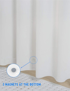 <span class=keywords><strong>Rideau</strong></span> <span class=keywords><strong>de</strong></span> <span class=keywords><strong>douche</strong></span> d'hôtel en PEVA blanc pur 110GSM <span class=keywords><strong>180X180</strong></span>, imperméable - Product Image 4