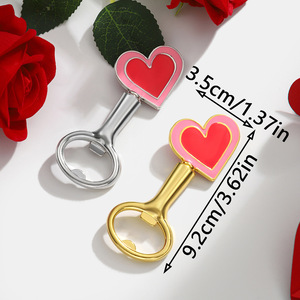 Ouvre-bouteille en forme de cœur en alliage de zinc, or et argent, cadeau pour la Saint-Valentin, fête de mariage, ouvre-bouteille de bière - Product Image 4