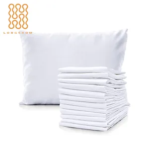 200 hilos de algodón llano sarung bantal blanco funda de almohada para cama de hotel