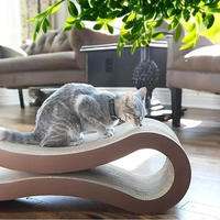 Griffoir pour chat moderne de luxe en carton ondulé, design minimaliste, extra large, résistant à l'usure, non-déchirable