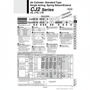 SMC Pneumatics Air Cylindre CJ2B10-30SZ Pièces Pneumatiques - Product Image 1
