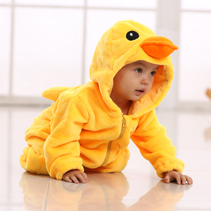 TONWHAR bebé 3D Animal con capucha mamelucos niños mono Unisex niños dinosaurio León pato Onesie - Product Image 4