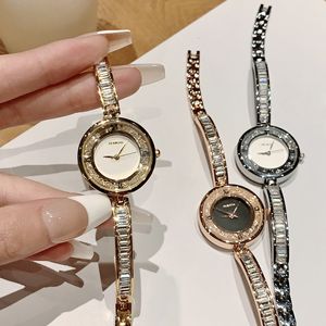 2025 New Design Fashion Girls Watch with Flowing Water Diamonds and a Simple Custom Ladies' <b>Bracelet</b> - Product Image 1