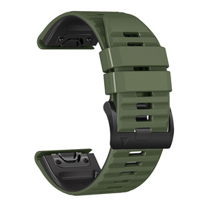 Nouvel arrivage de bracelets de montre en caoutchouc deux couleurs pour <span class=keywords><strong>Garmin</strong></span> Fenix 6 - Product Image 1