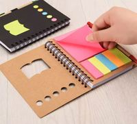 Notas Adhesivas Portátiles de Diseño Personalizado Promocional, Forma Cuadrada, Estilo Moderno, con Bolígrafo, Diseño Kawaii