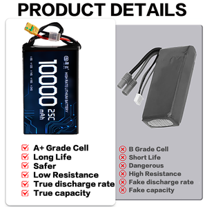 工場卸売 LEIDA LD02-10000 10000mAh 3S11.1V 4S14.8V 6S22.2V 散布ドローン用リチウムポリマー大型AAリポバッテリーパック - Product Image 3