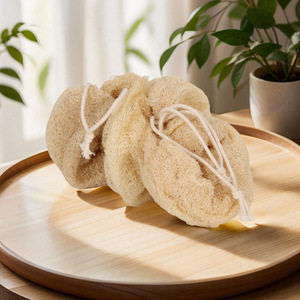 Outils de nettoyage de cuisine naturellement faits à la main : éponges de loofah antiadhésives, boules de bain, brosses à vaisselle pour poêles à huile, serviettes de bain - Product Image 5