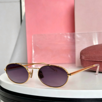 Lunettes de soleil tendance unisexe de luxe, monture carrée intégrale, dégradées, légères, dorées, en métal et nylon, protection UV, vente en gros