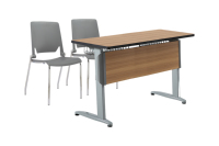 Table et chaise en bois pour lycée international du Cambodge, bureau d'étude pour adultes, mobilier de classe
