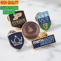 Badges métalliques personnalisés découpés avec lettrage pour costumes, blazers, sacs à dos – Souvenir de l'historique, anti-oxydation, livraison rapide