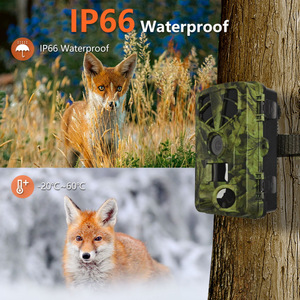 Caméra de surveillance pour animaux 20,1 MP 4K Vision nocturne IR 30-40 pieds Étanche IP65 Emplacement pour carte SD Corps en plastique Design camouflage - Product Image 5