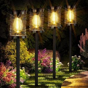 Lámpara Solar de Jardín Cilíndrica con Malla, Luz Cálida, Iluminación Exterior para Paisajes, Uso Doméstico, Impermeable, Interruptor Táctil - Product Image 1