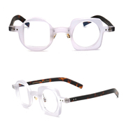 Monture de lunettes PES7 tendance en acétate irrégulier pour femme, monture optique écaille de tortue, lunettes transparentes, lunettes de vue personnalisées pour myopie