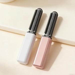 0728 Multi-use Wireless <b>Smooth</b> Thermal Hair <b>Brush</b> Straightener Comb Iron for Women Office Party Styling - Product Image 4