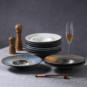 Assiette à soupe pour pâtes en céramique en forme <span class=keywords><strong>de</strong></span> <span class=keywords><strong>chapeau</strong></span> <span class=keywords><strong>de</strong></span> <span class=keywords><strong>paille</strong></span> Assiette à pâtes profonde italienne Assiettes à <span class=keywords><strong>d</strong></span>îner en porcelaine pour restaurant - Product Image 2