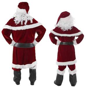 Disfraz de Papá Noel Rojo de Lujo en Oferta, Traje de Cosplay para Adultos y Niños - Product Image 2
