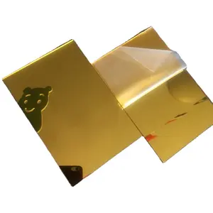 مرآة قطع بالليزر 4 × 8 قدم, مرآة قطعة واحدة من البلاستيك اللاصق 1/2/2/3/، مرآة من الأكريليك عالية العاكسة باللون الذهبي ، قطعة من الأكريليك